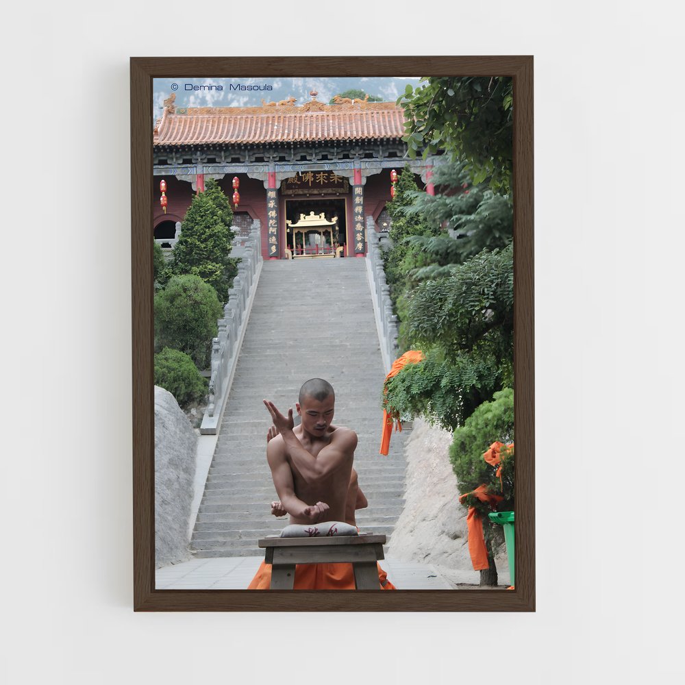Poster Méditation au Temple – affiche Kung Fu (vue 5)